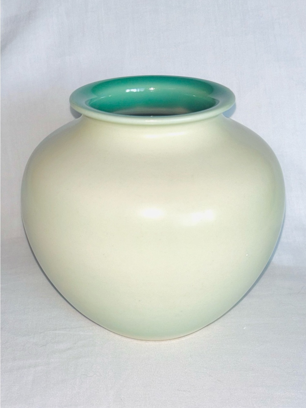 Vintage Rookwood Art Pottery Vase Pot 1930 Vellum Matte Overglaze Seafoam Green